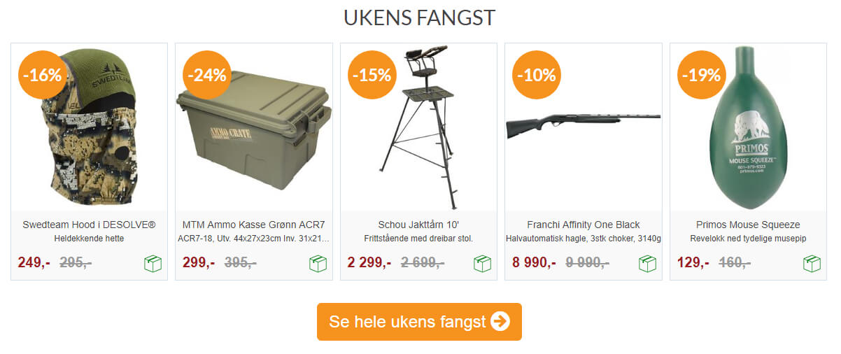 Bilde fra forsiden på Skittjakt.no
